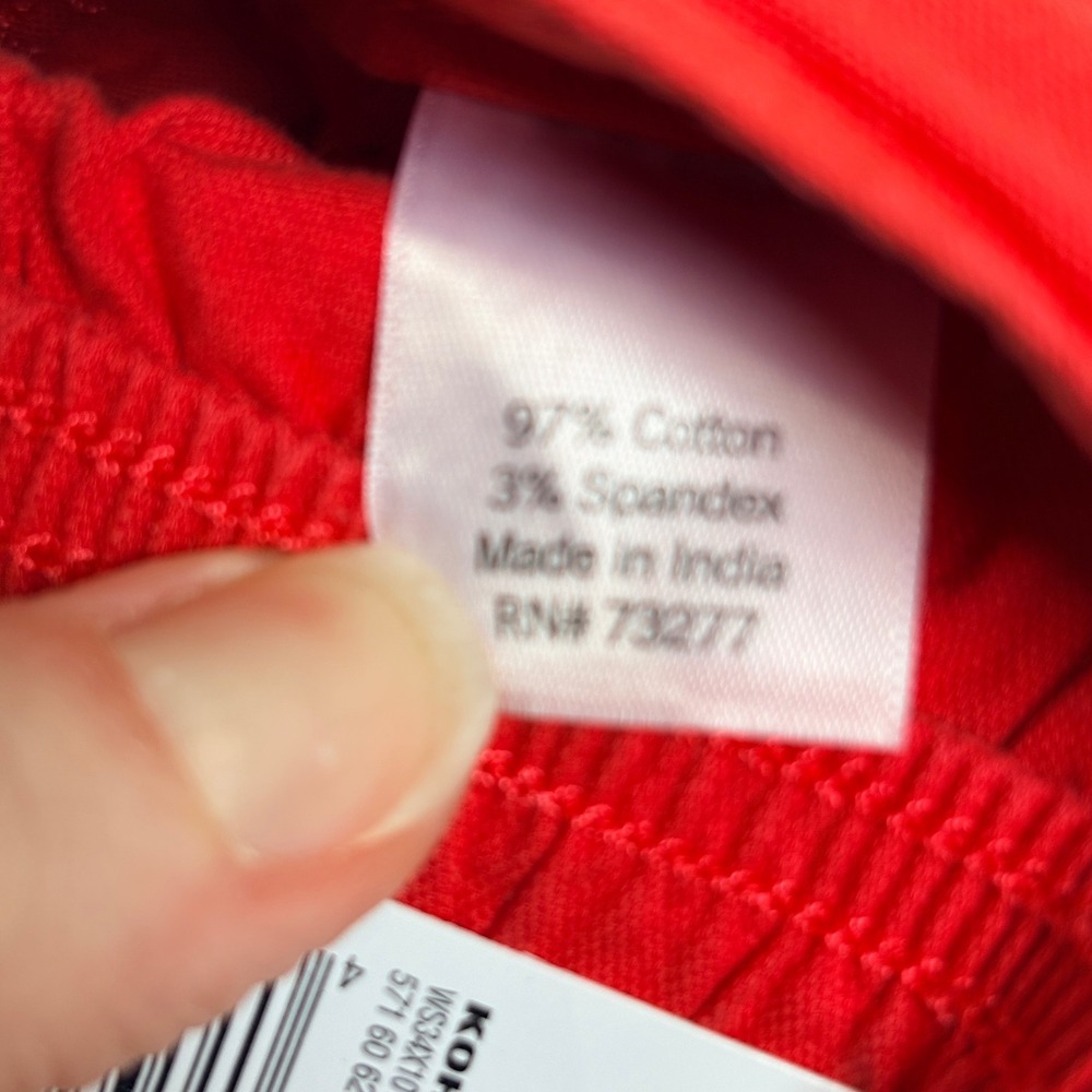 Mid Rise Casual Summer Shorts Red XXL Coastal Relaxed Fit - Picture 4 of 5